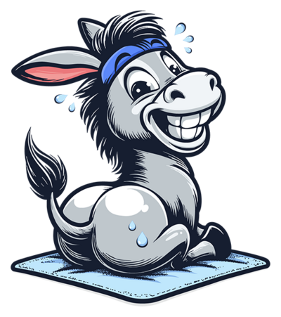 Sweaty Ass Towels donkey logo